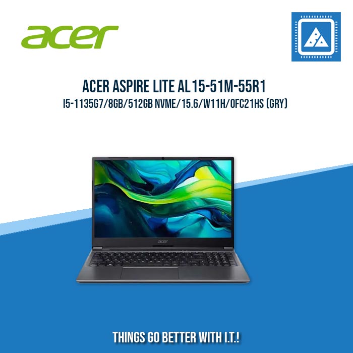 ACER ASPIRE LITE AL15-51M-55R1 I5-1135G7/8GB/512GB NVME | BEST FOR STUDENTS AND FREELANCERS LAPTOP ACER ASPIRE LITE AL15-51M-55R1 I5-1135G7/8GB/512GB NVME | BEST FOR STUDENTS AND FREELANCERS LAPTOP